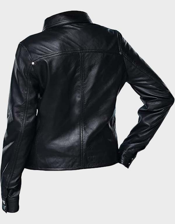 womens button front lambskin leather jacket black womens button front lambskin leather jacket black