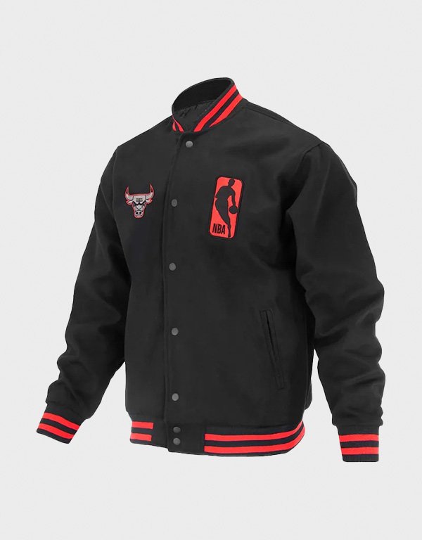 chicago bulls logoman shadow varsity jacket chicago bulls logoman shadow varsity jacket