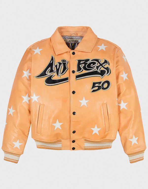 hellstar x avirex orange leather jacket hellstar x avirex orange leather jacket