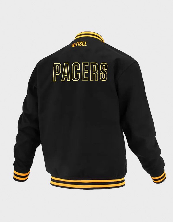 indiana pacers logoman shadow black varsity jacket indiana pacers logoman shadow black varsity jacket