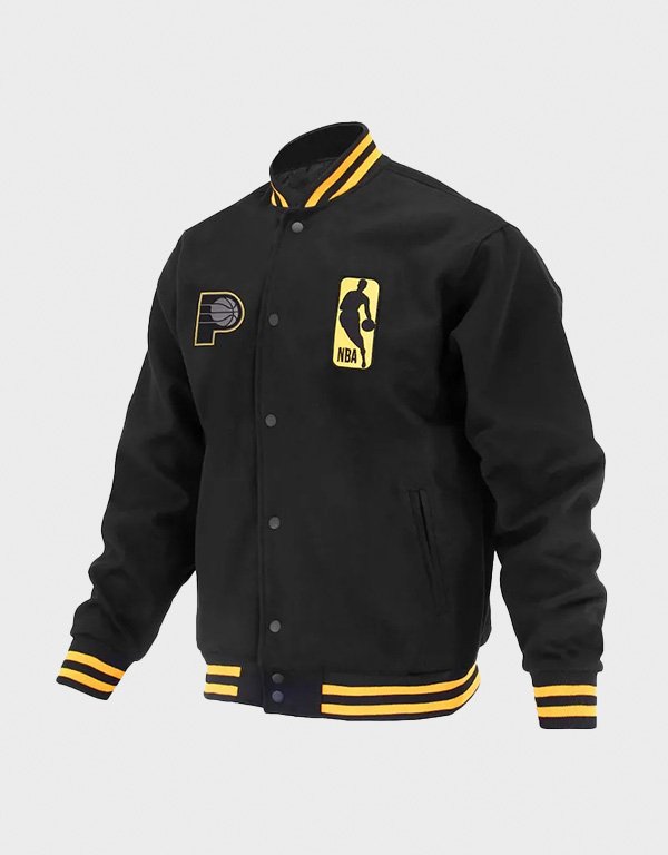 indiana pacers logoman varsity jacket indiana pacers logoman varsity jacket