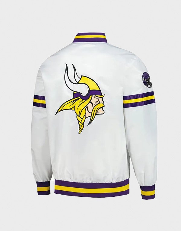 minnesota vikings scout varsity satin jacket minnesota vikings scout varsity satin jacket