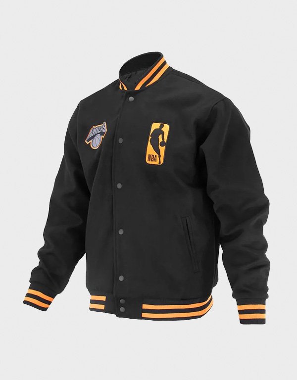 new york knicks logoman shadow varsity jacket new york knicks logoman shadow varsity jacket