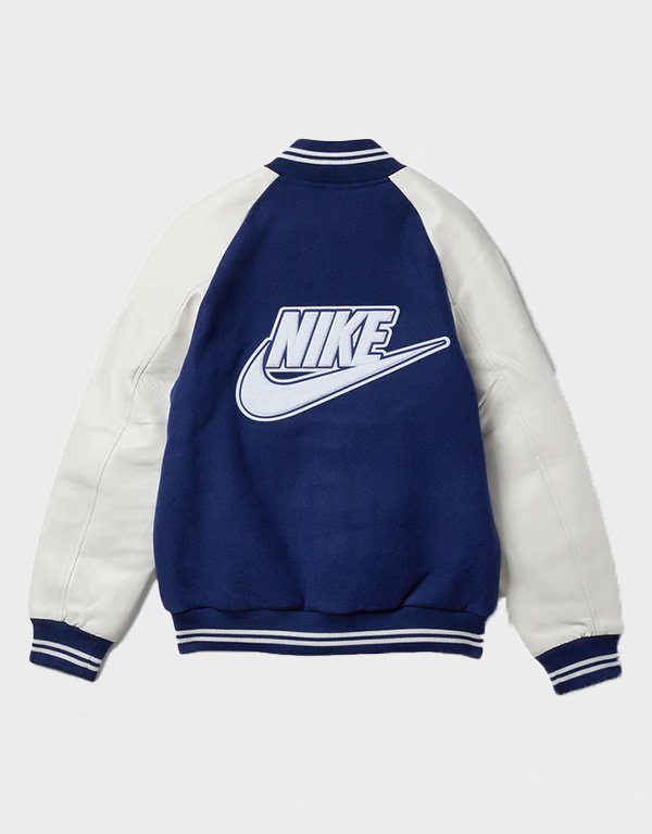 nike x nigo nrg blue void white varsity jacket nike x nigo nrg blue void white varsity jacket