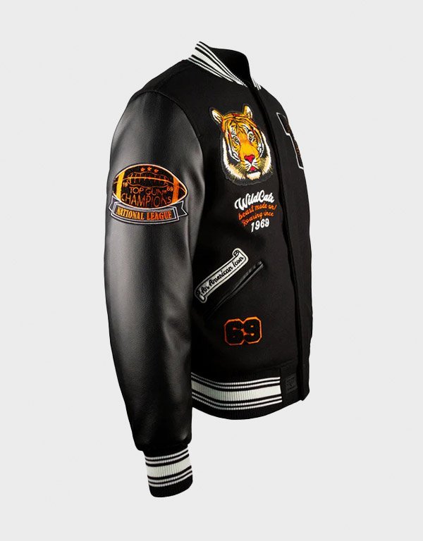 top gun black wildcats varsity jacket top gun black wildcats varsity jacket