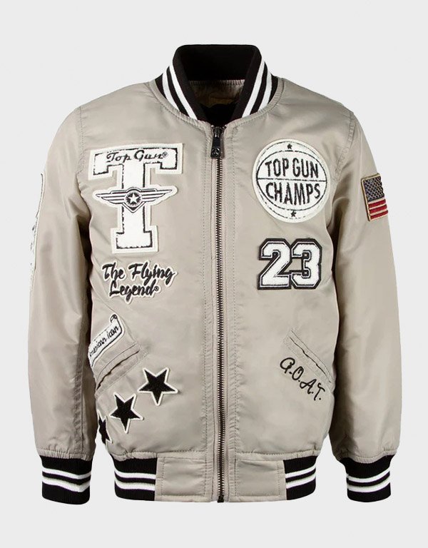 top gun flying legend gray nylon jacket top gun flying legend gray nylon jacket