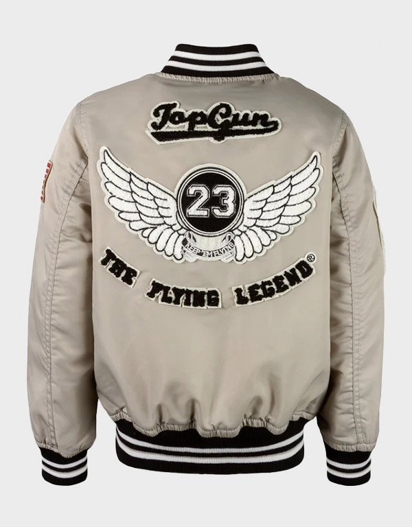 top gun flying legend lightweight gray nylon jacket top gun flying legend lightweight gray nylon jacket