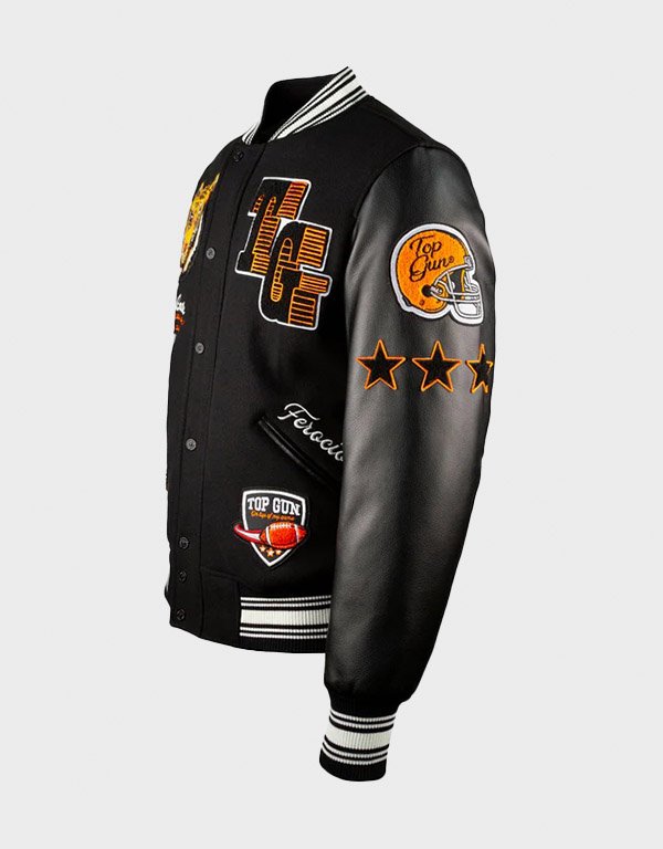 top gun wildcats varsity black jacket top gun wildcats varsity black jacket