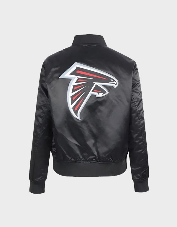 atlanta falcons classic black satin jacket atlanta falcons classic black satin jacket