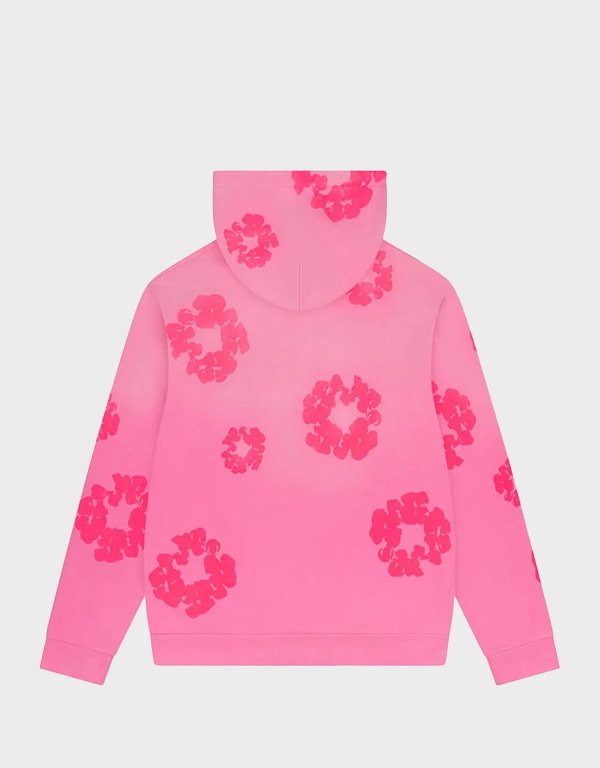 denim tears mono cotton wreath hoodie pink denim tears mono cotton wreath hoodie pink
