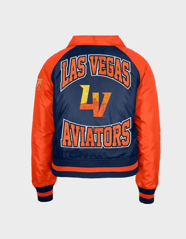 las vegas aviators chenille navy orange jacket las vegas aviators chenille navy orange jacket