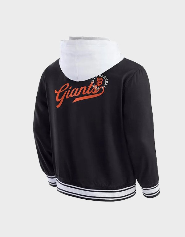 san francisco giants black cotton hooded jacket san francisco giants black cotton hooded jacket