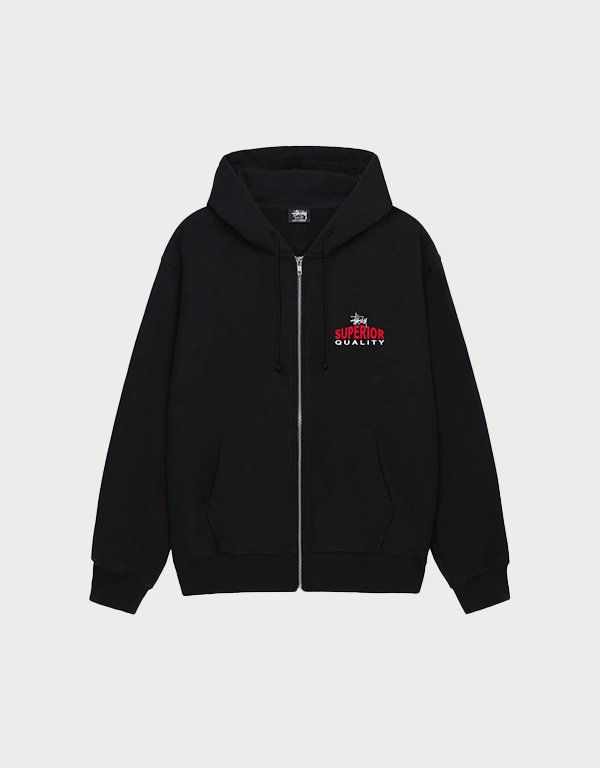 stussy superior quality zip black hoodie stussy superior quality zip black hoodie