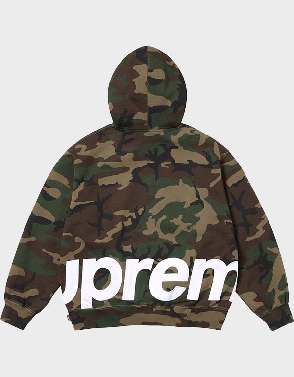 supreme big logo zip up hoodie woodland camo supreme big logo zip up hoodie woodland camo