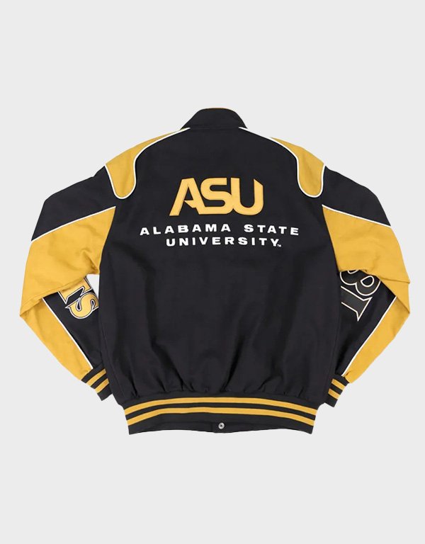 alabama state black racing twill cotton jacket alabama state black racing twill cotton jacket