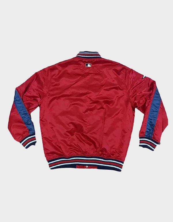 anaheim angels red and navy satin jacket anaheim angels red and navy satin jacket