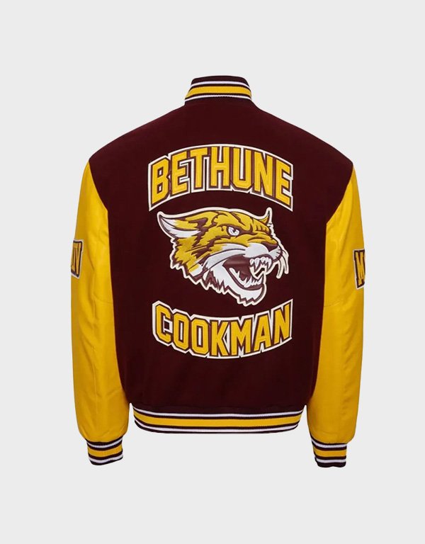 bethune cookman university maroon and gold varsity jacket bethune cookman university maroon and gold varsity jacket