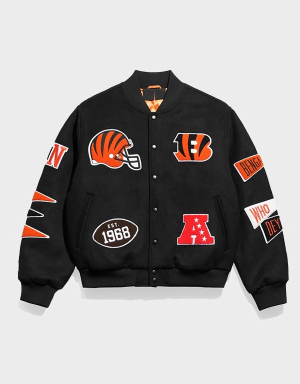 cincinnati bengals pennant wool jacket cincinnati bengals pennant wool jacket