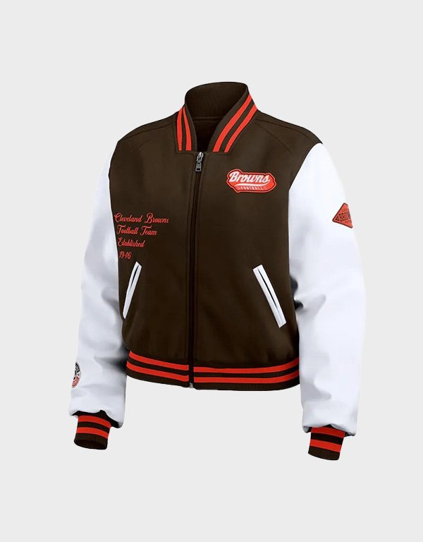 cleveland browns varsity jacket cleveland browns varsity jacket