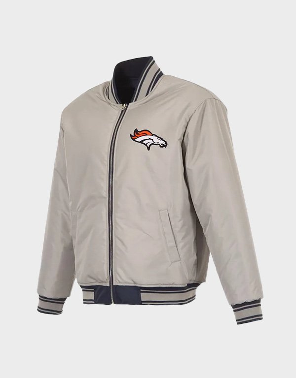 denver broncos gray flight jacket denver broncos gray flight jacket