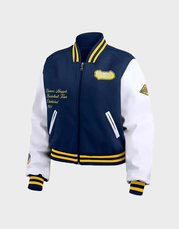 denver nuggets varsity jacket denver nuggets varsity jacket