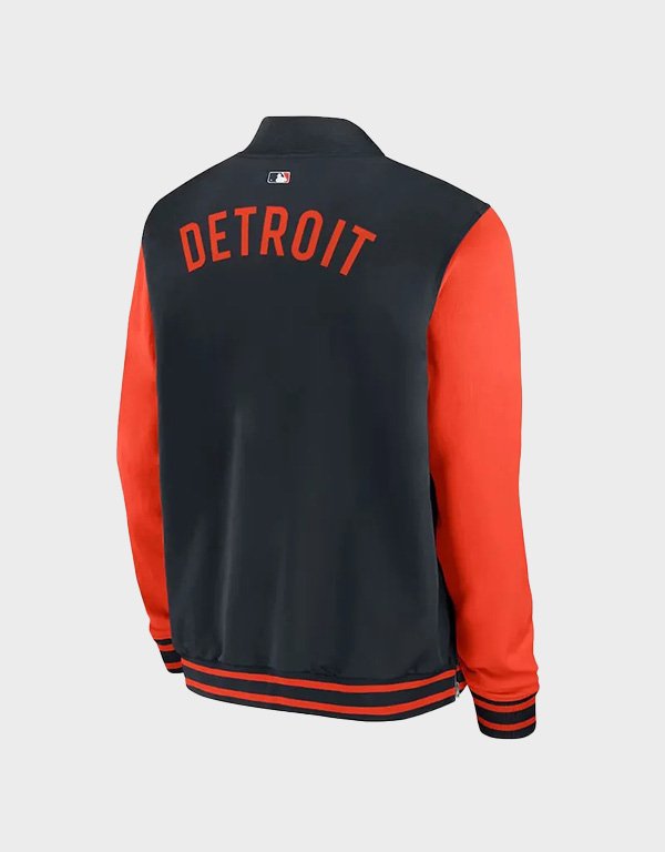 detroit tigers dugout-full-zip black and orange jacket detroit tigers dugout-full-zip black and orange jacket