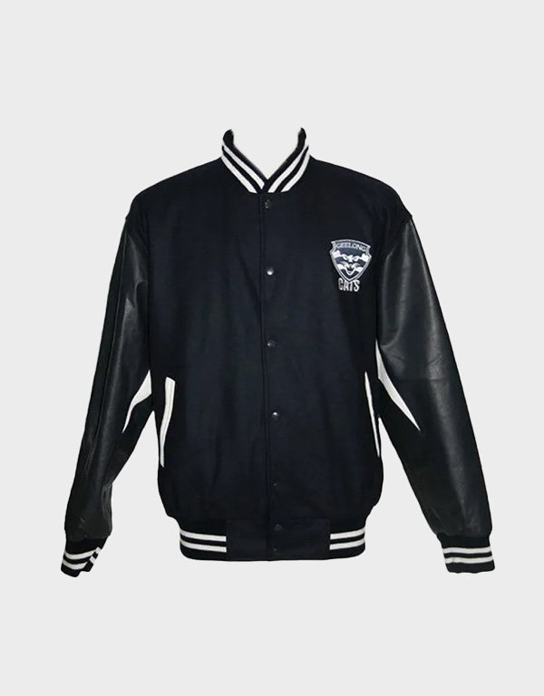 geelong cats embroidered varsity jacket geelong cats embroidered varsity jacket