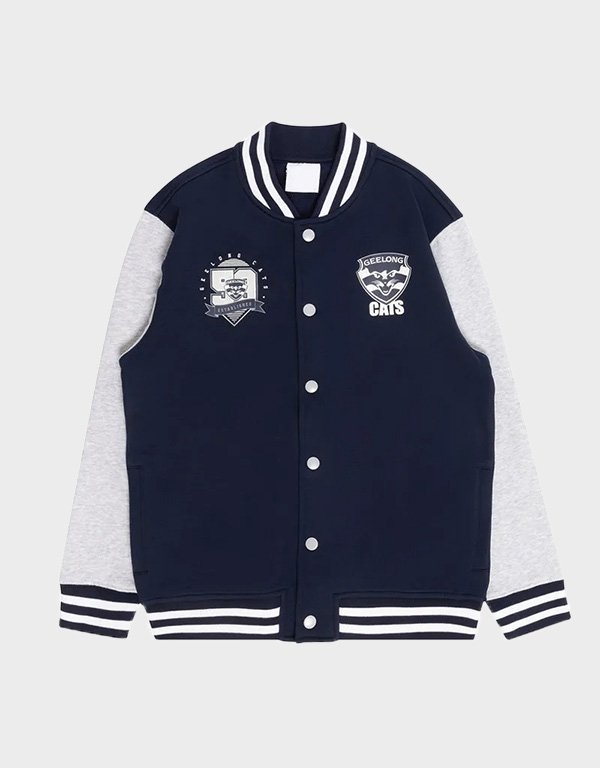 geelong cats varsity fleece jacket geelong cats varsity fleece jacket