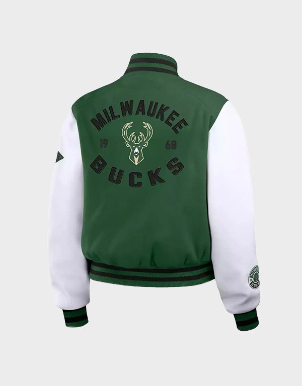 milwaukee bucks varsity green and white jacket milwaukee bucks varsity green and white jacket