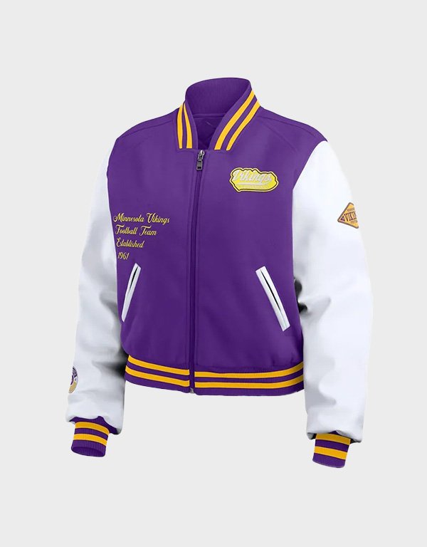 minnesota vikings varsity jacket minnesota vikings varsity jacket