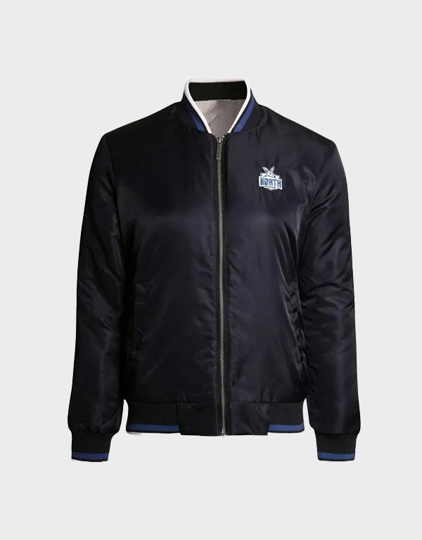 north melbourne black bomber jacket north melbourne black bomber jacket