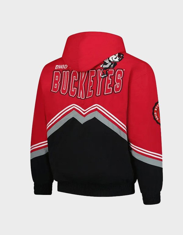 ohio state buckeyes throw it back retro scarlet black jacket ohio state buckeyes throw it back retro scarlet black jacket