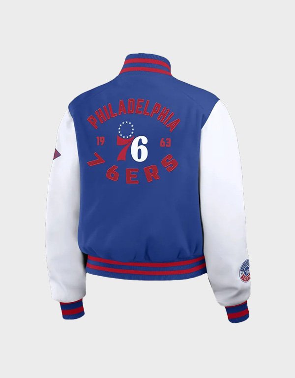 philadelphia 76ers royal and white jacket philadelphia 76ers royal and white jacket