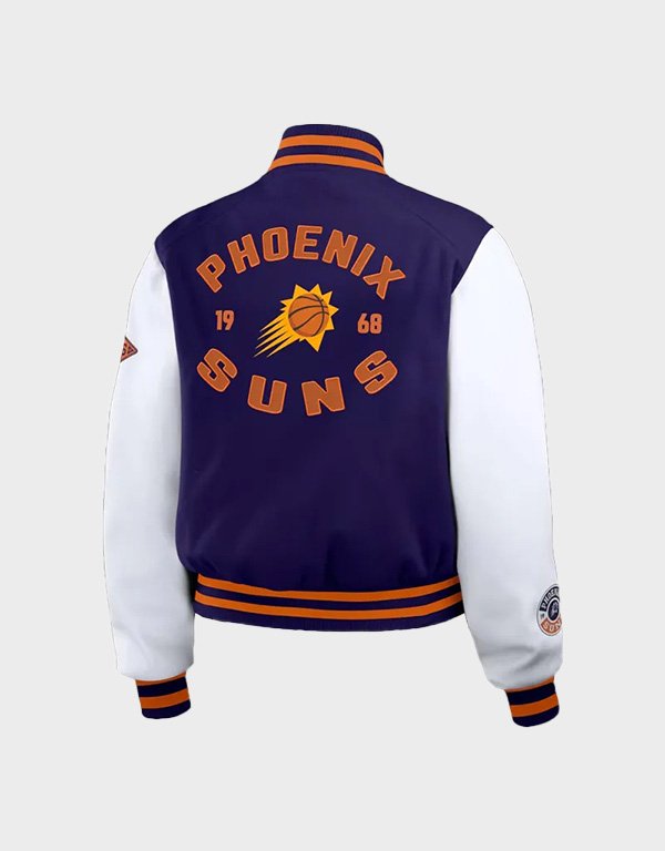 phoenix suns varsity purple white jacket phoenix suns varsity purple white jacket