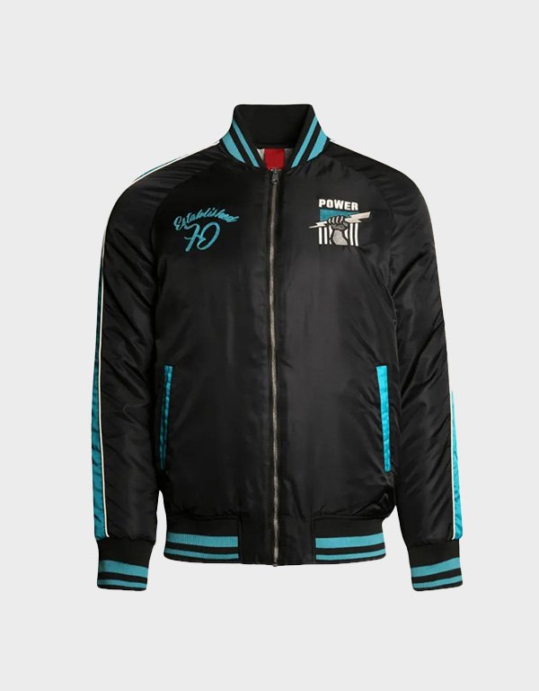 port adelaide vintage black bomber jacket port adelaide vintage black bomber jacket