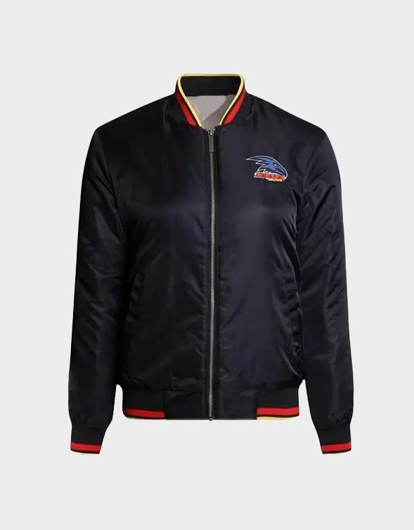 adelaide crows black bomber jacket adelaide crows black bomber jacket