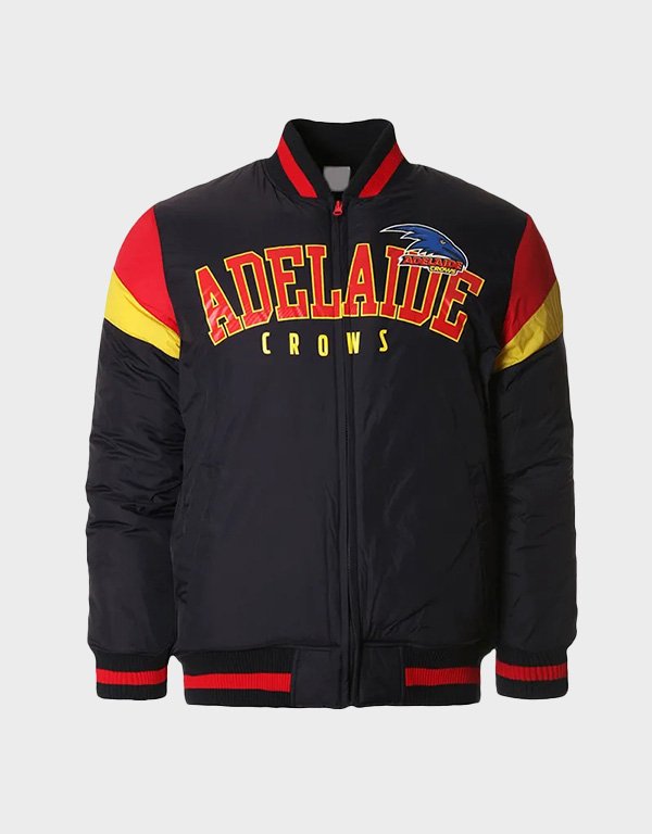 adelaide crows black varsity jacket adelaide crows black varsity jacket