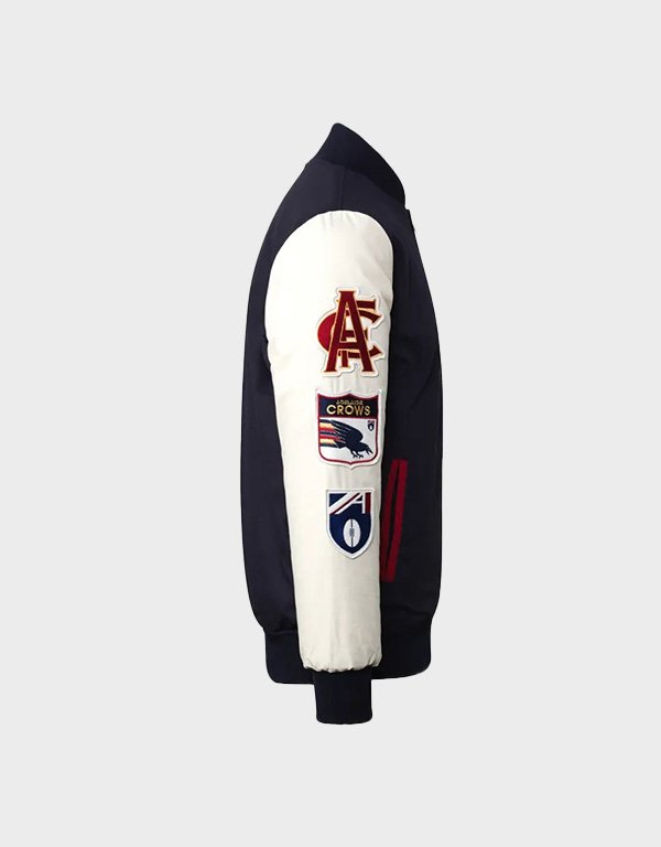 adelaide crows collegiate navy and white varsity jacket adelaide crows collegiate navy and white varsity jacket