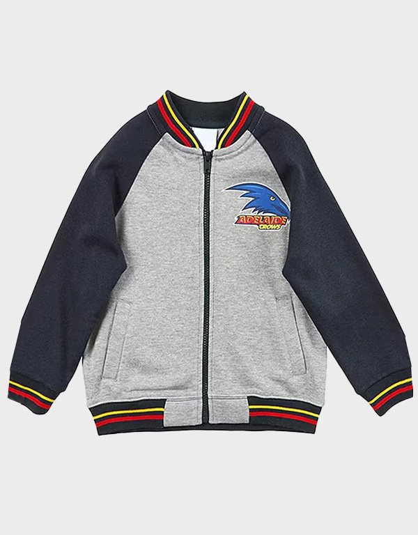 adelaide crows navy and gray varsity jacket adelaide crows navy and gray varsity jacket