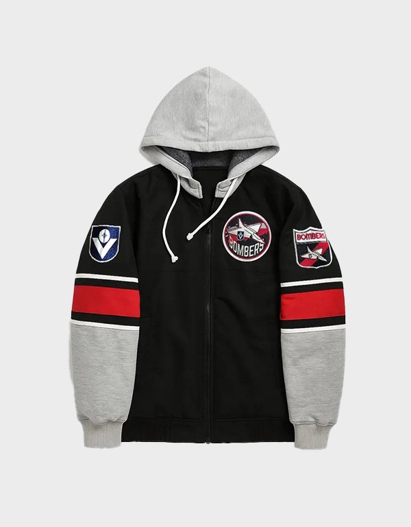 essendon bombers 2000 hooded jacket essendon bombers 2000 hooded jacket