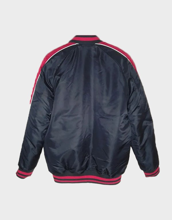 essendon bombers retro bomber navy satin jacket essendon bombers retro bomber navy satin jacket