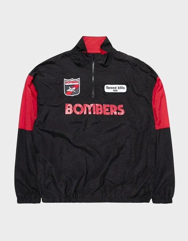 essendon bombers throwback pullover windbreaker jacket essendon bombers throwback pullover windbreaker jacket
