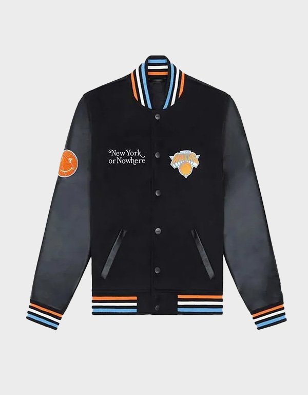 mariska hargitay new york knicks varsity jacket mariska hargitay new york knicks varsity jacket