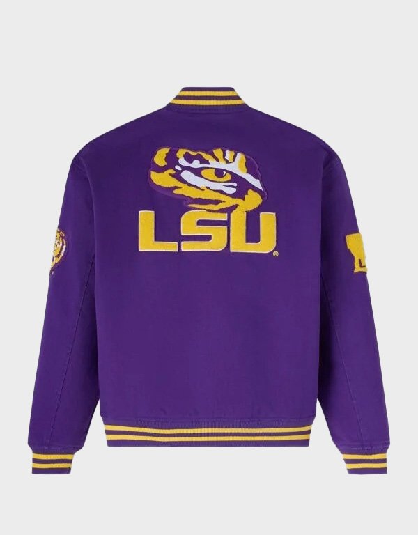 ovo lsu tigers purple varsity jacket ovo lsu tigers purple varsity jacket