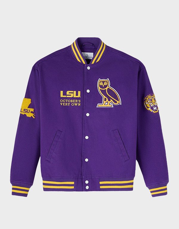 ovo lsu tigers varsity jacket ovo lsu tigers varsity jacket