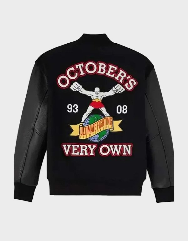 ovo ufc championship black varsity jacket ovo ufc championship black varsity jacket