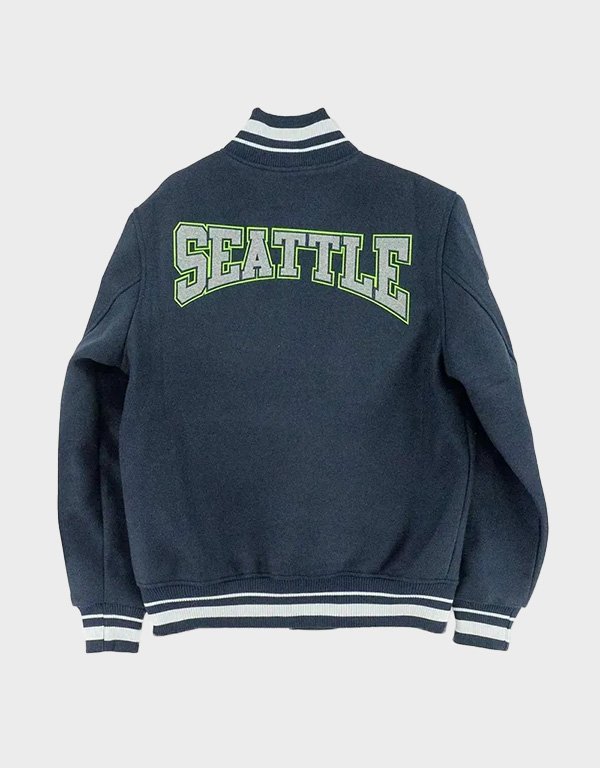 seattle mariners crest navy varsity wool jacket seattle mariners crest navy varsity wool jacket