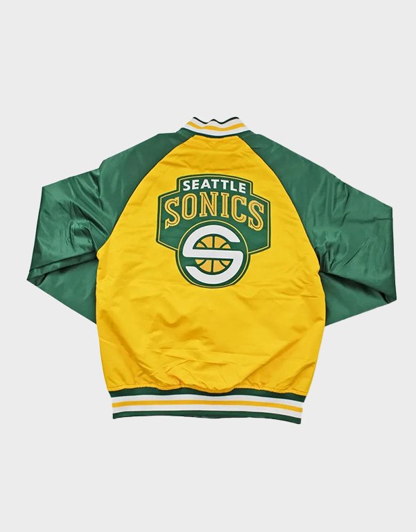 seattle supersonics double clutch lightweight satin jacket seattle supersonics double clutch lightweight satin jacket