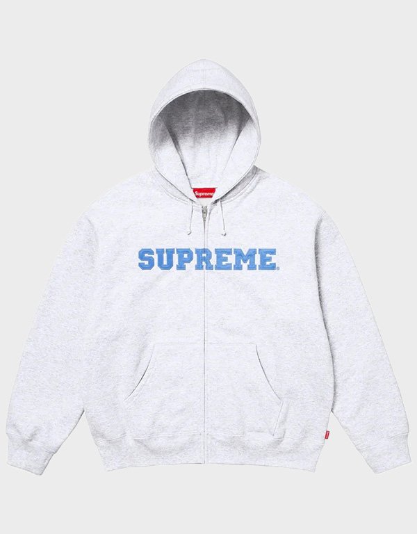 supreme collegiate applique ash grey hoodie supreme collegiate applique ash grey hoodie