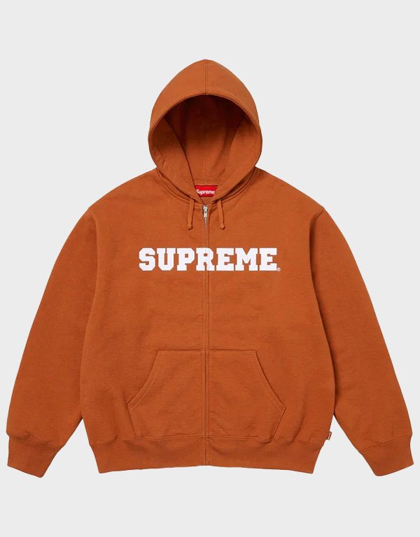 supreme collegiate applique rust hoodie supreme collegiate applique rust hoodie